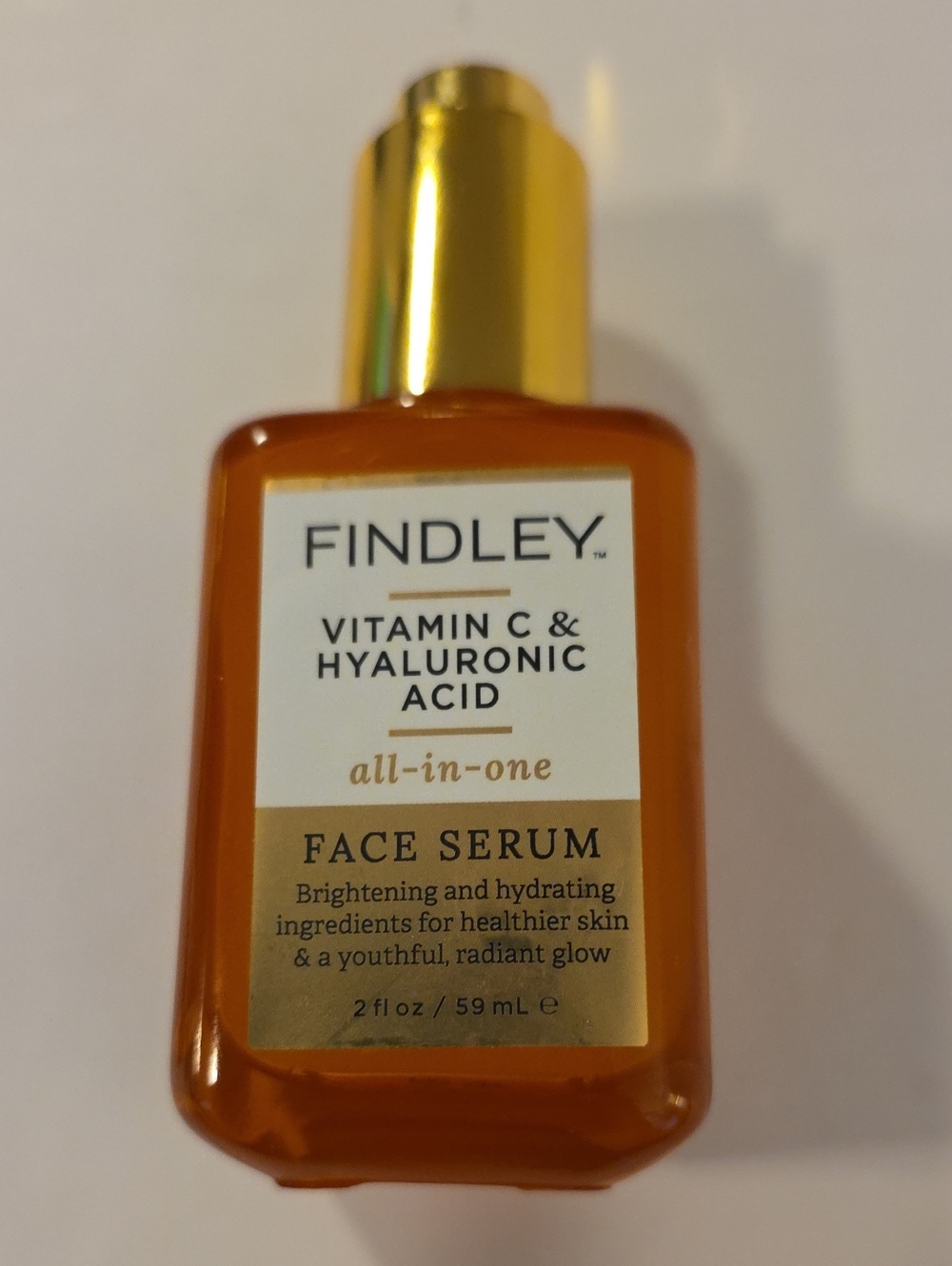 Findley Vitamin C & Hyaluronic Acid Face Serum 2 Oz New Brightening Hydrating